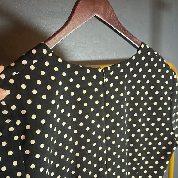 Worthington Black and White Sheath Midi Dress with Crew Neck - Picture 3 of 5